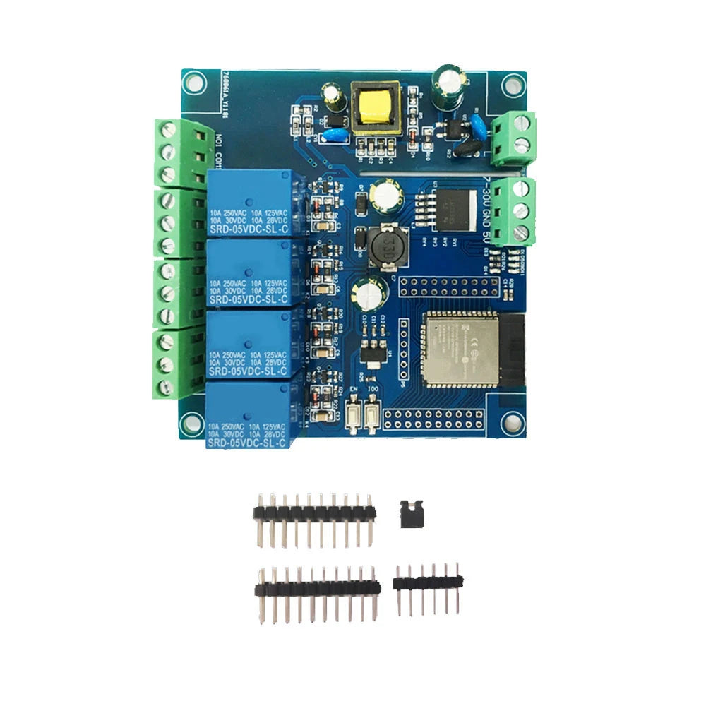 ESP32 Relay Development Board AC / DC Power Supply WiFi Bluetooth BLE 4 Channel Relay  ESP32 Module