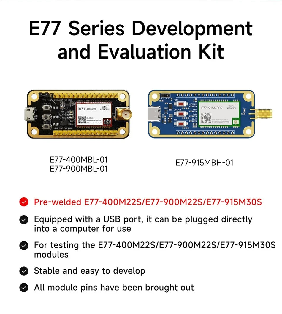 LoRaWan EBYTE E77 Series STM32 Wireless Module 433/915MHz ARM Cortex-M4 Low Power Consumption SoC Support AT Command ABP/OTAA