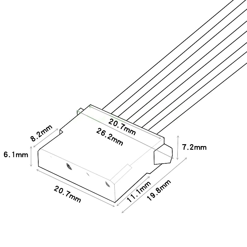 1pcs 30cm IDE 4-Pin Male to Female Extension Cable PC Power Supply Wire Housing Adapter Connector 5.08mm Pitch
