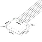 1pcs 30cm IDE 4-Pin Male to Female Extension Cable PC Power Supply Wire Housing Adapter Connector 5.08mm Pitch