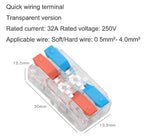 10/50 PCS Mini Fast Wiring Connectors Universal Compact Lever Crimp Splitter Electrical Conductors Push-in Home Terminal Block