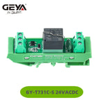 GEYA Pluggable Relay Module 1 Channel AC/DC 24V 12V 110V 220VAC Din Rail Mounted GSM Relay Control Timer Module