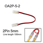 COB Led Strip Connector Light Strip Wire Connectors 2 3 4 Pin L-shaped For 5 8 10mm Width PCB Single Color RGB CCT Strip