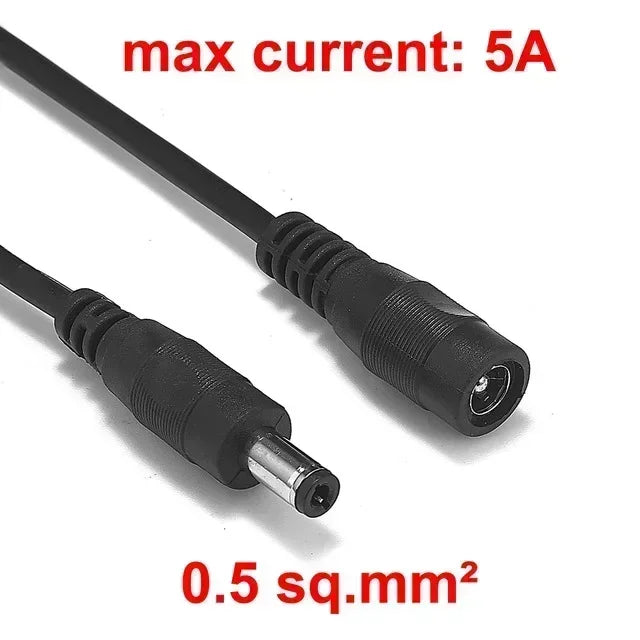 20/22AWG 12V DC Power Cable Male Female Plug 5.5 2.1mm Power Adapter Extension Cable For Camera CCTV Led Strip Light Connect