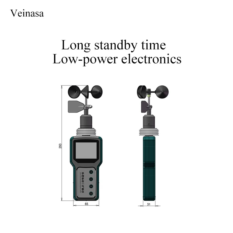 HAWS006A-GPS Handheld portable Weather Station  Temperature Humidity Pressure Sensor Outdoor GPS handheld weather station