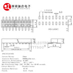 Low Profile 1.27mm Double Row Female Pin Header Plastic Height 2.0 Pinheader PCB Socket SMT 2*3/4/5/6/10/12/15/9/2/8/50P 1U PA6T