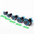 8mm Waterproof Latching Maintained High Round Stainless Steel Metal Push Button Switch Light Shine Car Horn Fix 3V 5V 12V 24V
