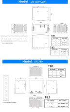 DR-60W Output 5V 12V 15V24V DIN Rail Switching Power Supply 24V DC 220V to 12V Transformer 5V Module Power Supply Box