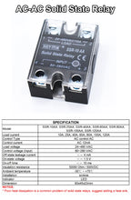 AC Control AC SSR 110V 220V Input 24V-480V Load 10AA 25AA 40AA High Current Solid State Relay 220v AC