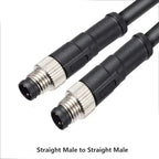 M8 3Pin 4Pin 5Pin 6Pin 8Pin Double Plug Male Female 5M PUR/PVC Cable Adapter  Waterproof Sensor Aviation Connector Power Charger
