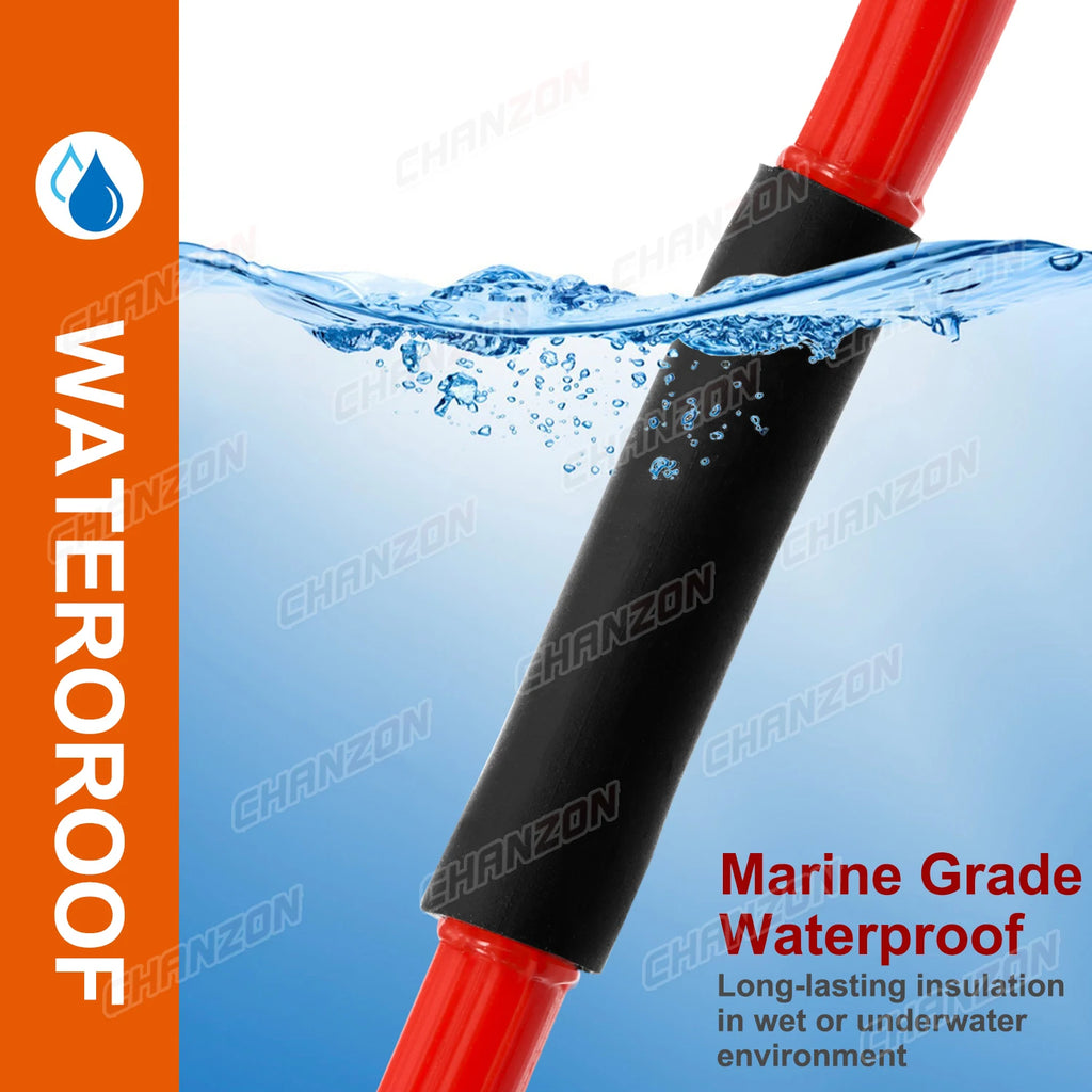 4:1 4mm - 52mm Heat Shrink Tubing With Glue Dual Wall Adhensive Lined Wire Tube Hose Black Waterproof Cable Sleeves 1.22M / 2.5M