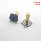 100pcs Tactile Switches 5.2x5.2 Smd Push Button 4*4*1.5mm/1.6/1.7/1.8/1.9/2/2.5/3/3.5/4/4.5/5/6/7/8/9 12V Copper Head Self-reset