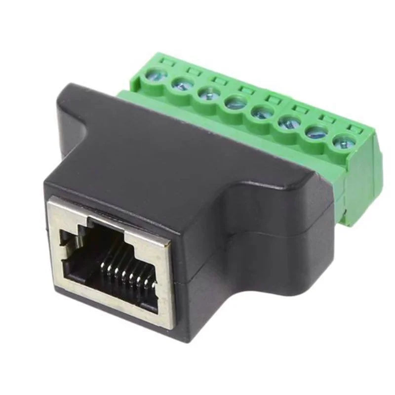 RJ45 Male To Screw Terminal Adaptor RJ45 Female To 8 Pin Connector RJ45 Splitter For CCTV DVR CCTV Accessories 2/4/8PCS