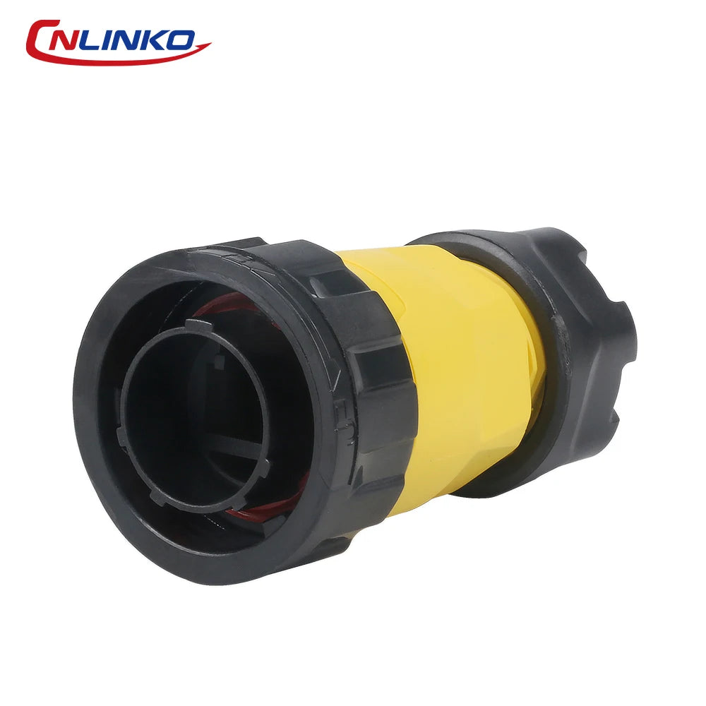 CNLINKO M20 PBT Plastic IP68 Waterproof RJ45 Cable Signal Connector YM20 CAT6 Panel Mount Socket Plug Network Ethernet Interface
