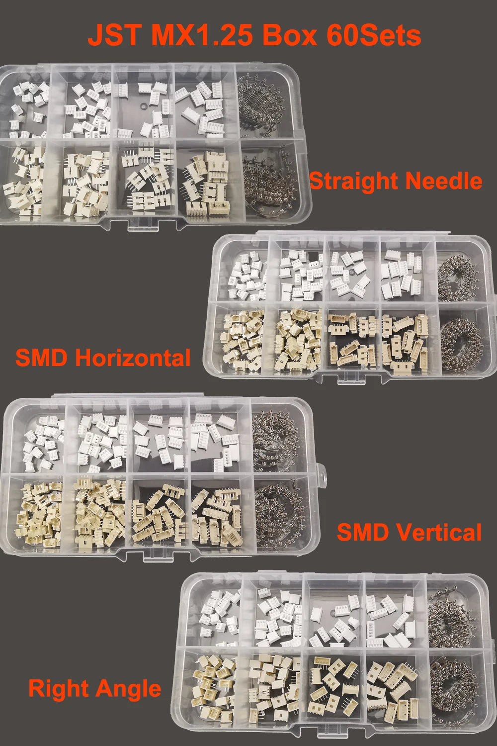 19 Type JST Box SH1.0/MX1.25/PH2.0/XH2.54/VH3.96/SM2.54/SYP Pitch Connector Terminal Kit  SMD/Straight/Right Angle Type DIY