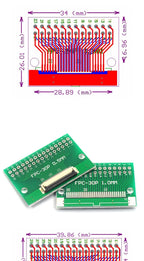 1Pcs FPC/FFC Adapter Board 0.5/1.0mm to 2.54mm Soldered Connector 4/5/6/8/10/12/14/16/20/26/3040/45/50/60 Pin
