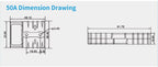 OMCH 1/2/5PCS 50A/120A/175A For Double Pole Plug Connector with Mount Bracket Panel Cover For Boat Truck Cable Connectors Plug