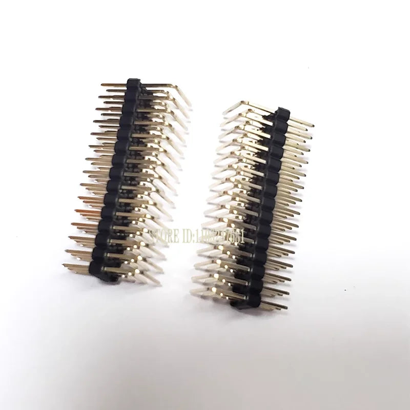 5pcs 90 Degree Right Angle Pin Header Connector 2.54mm Pitch Three Row Male 32-340Pin Options Electronic Component