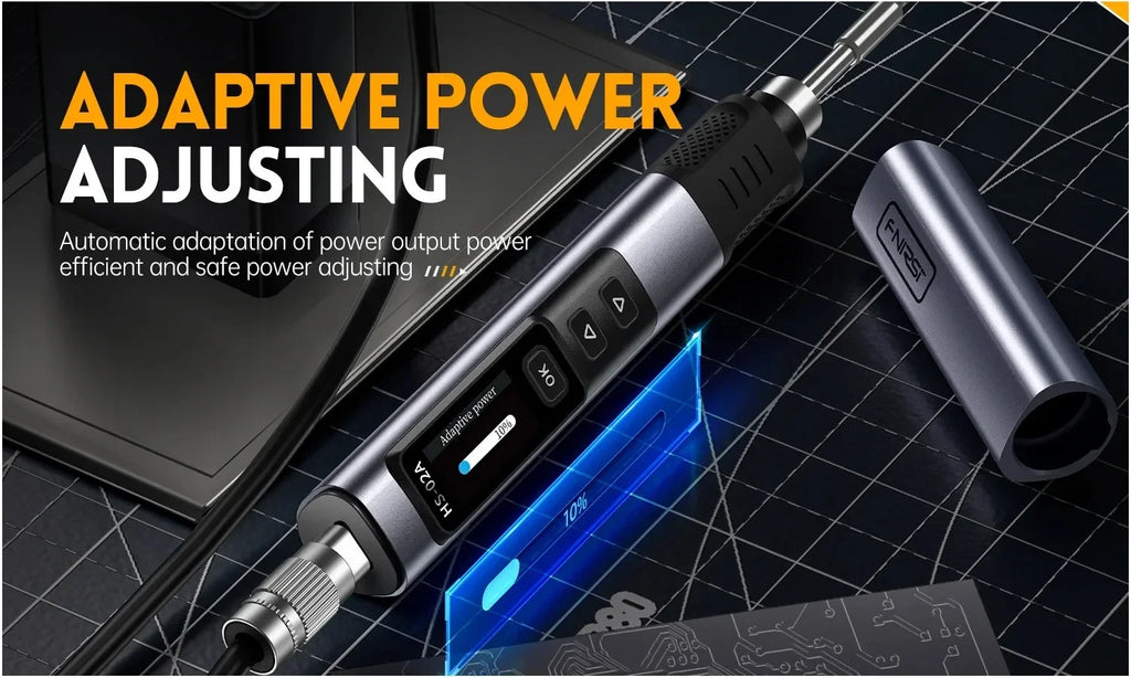 FNIRSI HS-02 Portable Intelligent Soldering Iron 100-450℃ Fast Heat Up 100W Type-C PD Fast Charging for Welding Repair Tools