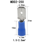 100pcs/50 pairs Female/Male Spade Connectors 16-14 AWG Spade Quick Disconnect Connectors Insulated Spade Wire Crimp Terminal
