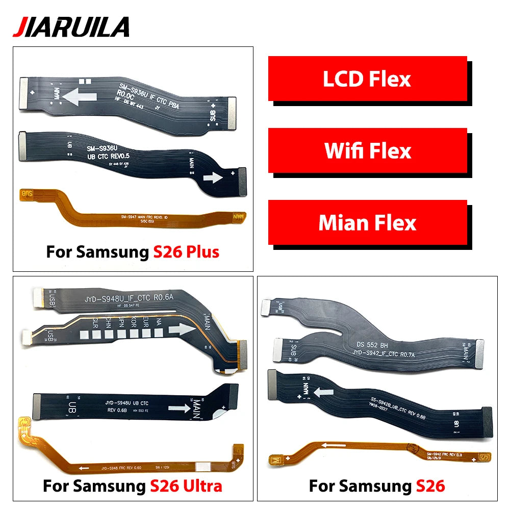 Main FPC LCD Display Connect Mainboard WIFI Antenna Flex Cable Ribbon Parts For Samsung S26 / S26 Plus / S26 Ultra