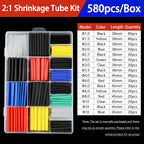 Heat Shrink Tubing Kit 73-900PCS 2:1 3:1 4:1 Ratio Cable Wire Insulation Sleeve Electrical Repair Protector Heat-Shrink Tube Set