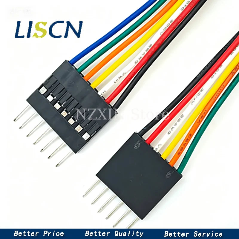 5PCS 2.54MM 2.54 Wire Dupont Line male to female 1P2 3 4 5 6 7 8 9 10 12 Pin Dupont cable connector JUMPER CABLE WIRE FOR PCB