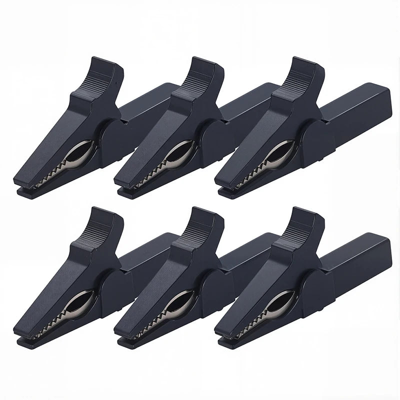 6pcs Alligator Clips 55mm Battery Test Crocodile Clamp Connector For Banana Plug 4mm Multimeter Pen Cable Probes Alligator Clip