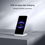 Xiaomi 30W Wireless Charger Vertical Fast Charging for Xiaomi Mi 14/13/12/11 Series for Redmi K70/K60 Series for IPhone Series