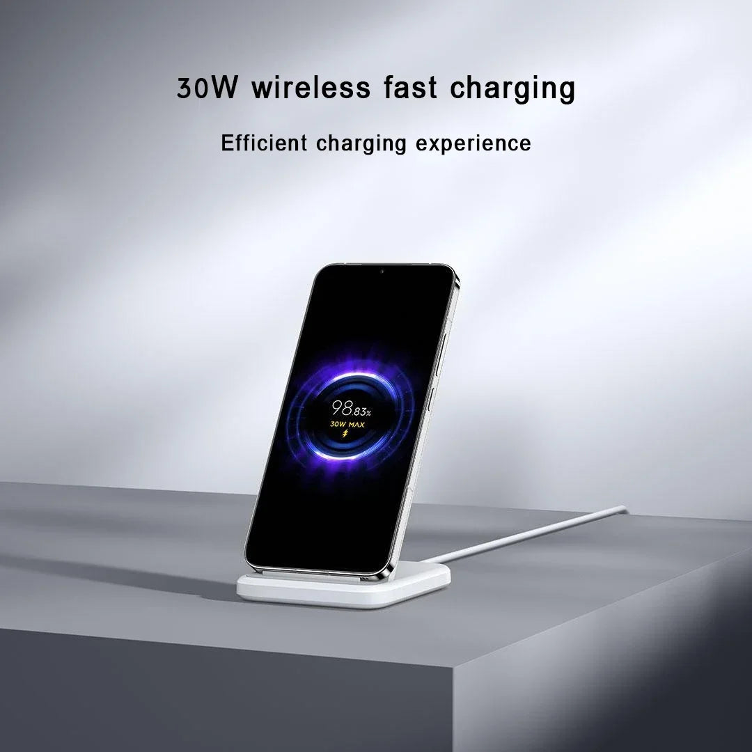 Xiaomi 30W Wireless Charger Vertical Fast Charging for Xiaomi Mi 14/13/12/11 Series for Redmi K70/K60 Series for IPhone Series