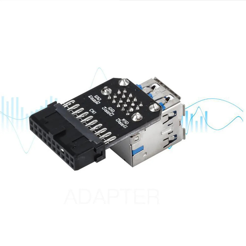 20Pin to Dual USB3.0 Adapter Connverter Desktop Motherboard 19 Pin/20P Header to 2 Ports USB a Female Connector,PH21_N22R