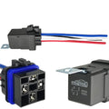 Automotive Relay Harness Kit 4-Pin SPST 40A 12V Sockets Switch Relays with 12&16 AWG Tinned Heavy-Duty Wires, 40 AMP for Car Tru