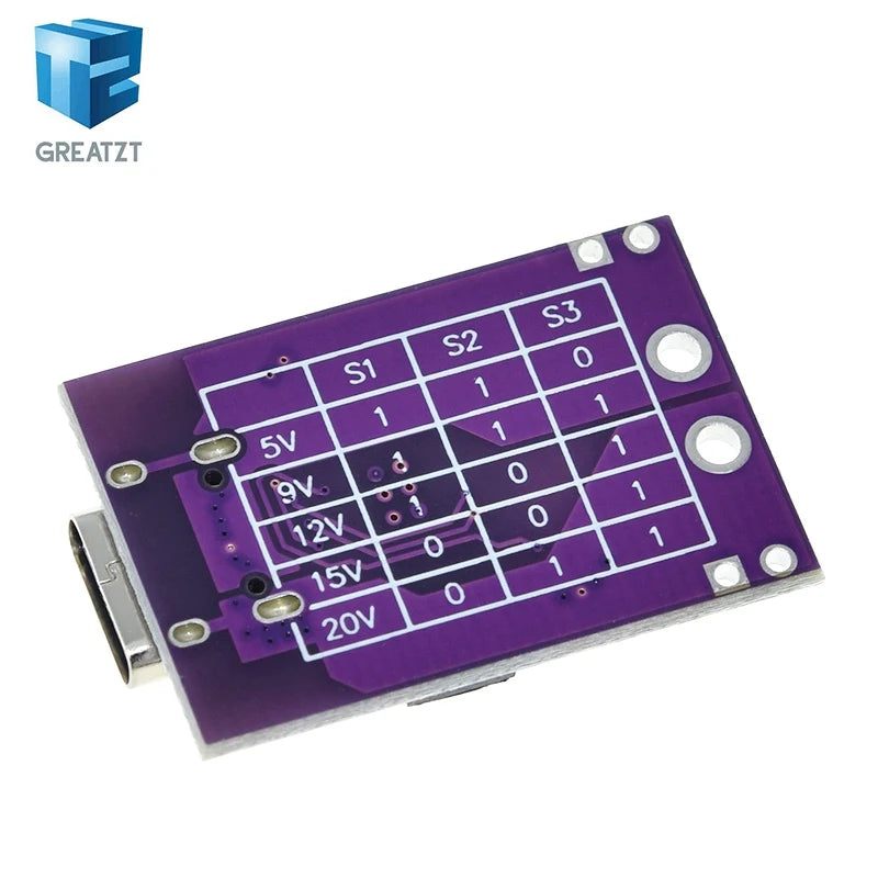 Type-C QC AFC PD2.0 PD3.0 To DC Spoof Scam Fast Charge Trigger Polling Detector USB-PD Notebook Power Supply Change Board Module