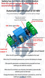 1~5PCS BS YX850 Power failure automatic switching standby battery lithium battery module 5V-48V universal emergency converter