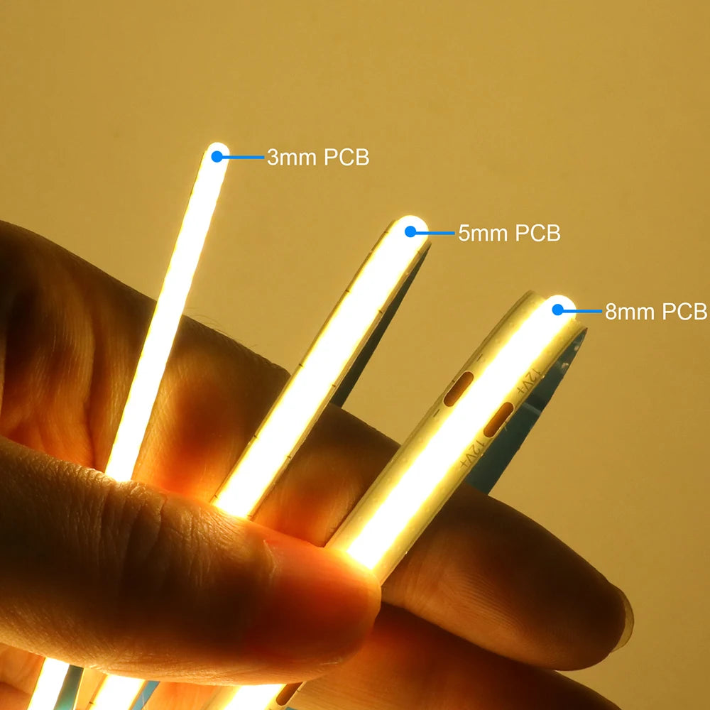 5V USB 3MM 5MM PCB COB LED Strip Light White/Red/Green/Pink/Ice Blue/Yellow TV Backlights DC5V 320Led Flex Night Lamp Home Decor
