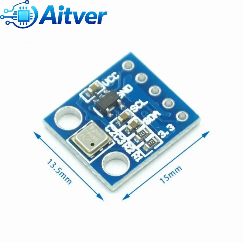GY‑68 BMP180 High‑Precision Barometric Pressure and Temperature Sensor I2C Digital Module Compatible with BMP085,Arduino,ESP32