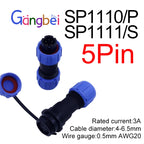 SP11 Series Waterproof Aviation Plug Connector IP68 Cable Joint SP1110P2 SP1112S2  Durable Electrical Connector for Outdoor Use