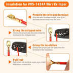 IWS-1424A /1424B Crimping Plier for Molex Style DELPHI AMP TYCO Terminals Crimper Automotive Terminal Crimp Wiring Harness Tool