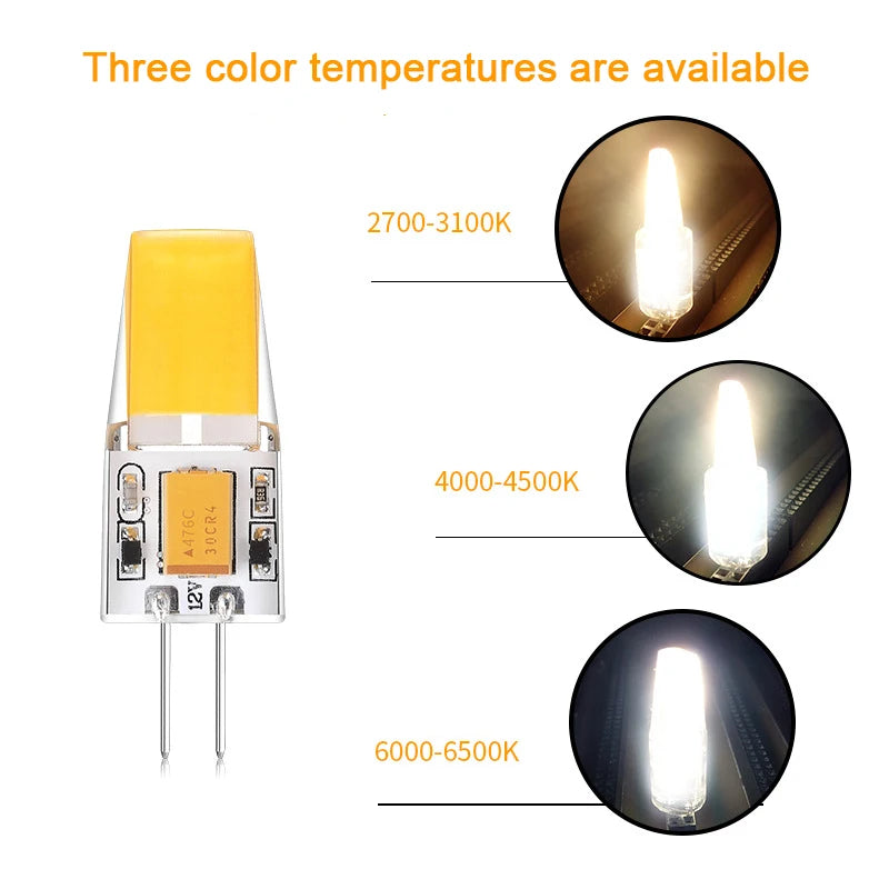 New Product LED Silica Gel Mini G4 Bulb AC/DC 12V COB Warm White Light Without Stroboscopic Replacement of 20W Halogen Lamp