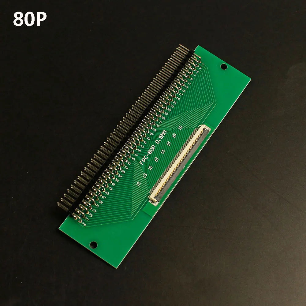 1pcs 4P-- 80P 0.5mm Pitch Connector SMT Adapter to 2.54mm 1.00 Inch Hole FPC FFC Cable Welded Board + Double Row Straight Pin