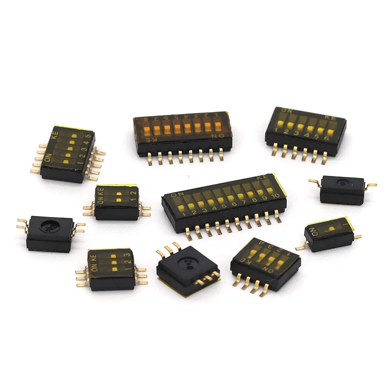 5pcs Slide Type Switch Module 1 2 3 4 5 7 8 10PIN /1.27/2.54mm Position Way SMD/DIP Pitch Toggle Switch Snap Switch Dial Switch