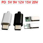 5A PD/QC Decoy Board Fast Charge 5V 9V 12V 15V 20V Module PD 2 3.0 DC Trigger Cable USB Type-C Male Plug QC4 Charge Connector