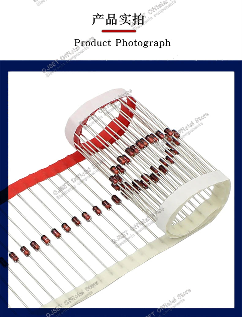50pcs DIP 1W Zener Diode DO-41 IN/1N47 3.3 V 3.9V 4.3 4.7 5.1 6.2 6.8 7.5 8.2 9.1 10 12 13 15 16 18 20 22 24 27 30 33 36 39 43 V
