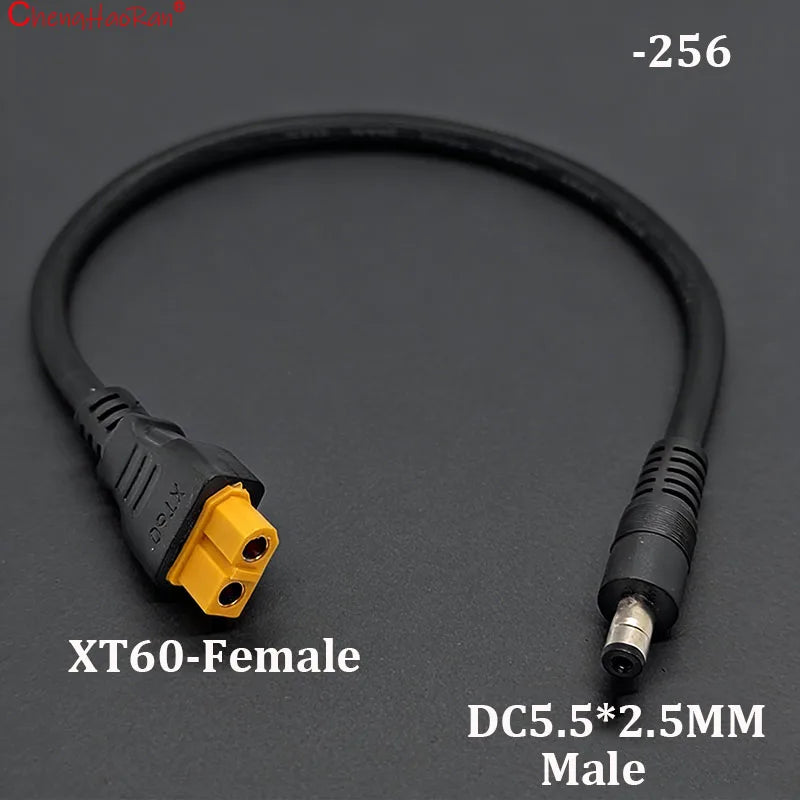 1PC 1.5 ㎡ 30CM XT60 Male/Female Connector To DC5521 DC5525 Power Cable Adaptor For Car Battery Charging Adapter Cables