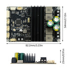 DC 9-30V Bluetooth Power Amplifier Module 2×100W Dual Channel APP Tuning Audio Board for Home Outdoor Speaker DIY Audio Upgrade