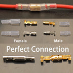 4.0 Bullet Crimp Terminal Car Electrical Wire Connector with Insulated Sleeve Copper Male and Female Quick Wire Connectors Sets