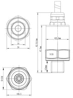 SS316L Pressure Transmitter for Corrosive Liquid Gas 0-600 Bar Optional 4-20mA 0-10V Analog Signal G1/4  Pressure Transducer