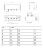 20Pcs GH 1.25mm with lock connector patch Vertical SMT 2/3/4/5/6/7/8/10P GH1.25 Connector Header Male
