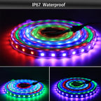 WS2811 WS2812B WS2813 WS2815 30/60/144Pixels/Leds/m 5050 RGBIC Smart LED Strip WS2812 Individually Addressable IC Light DC5V/12V