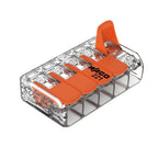 2pcs WAGO 221‑415 Lever‑Nuts 5‑Conductor Lever Wire Connector, Reusable Splicing Terminal Block for Solid Stranded Fine‑Stranded